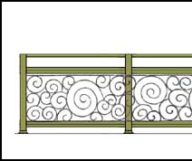 Drawing of Van Buren Station Fence